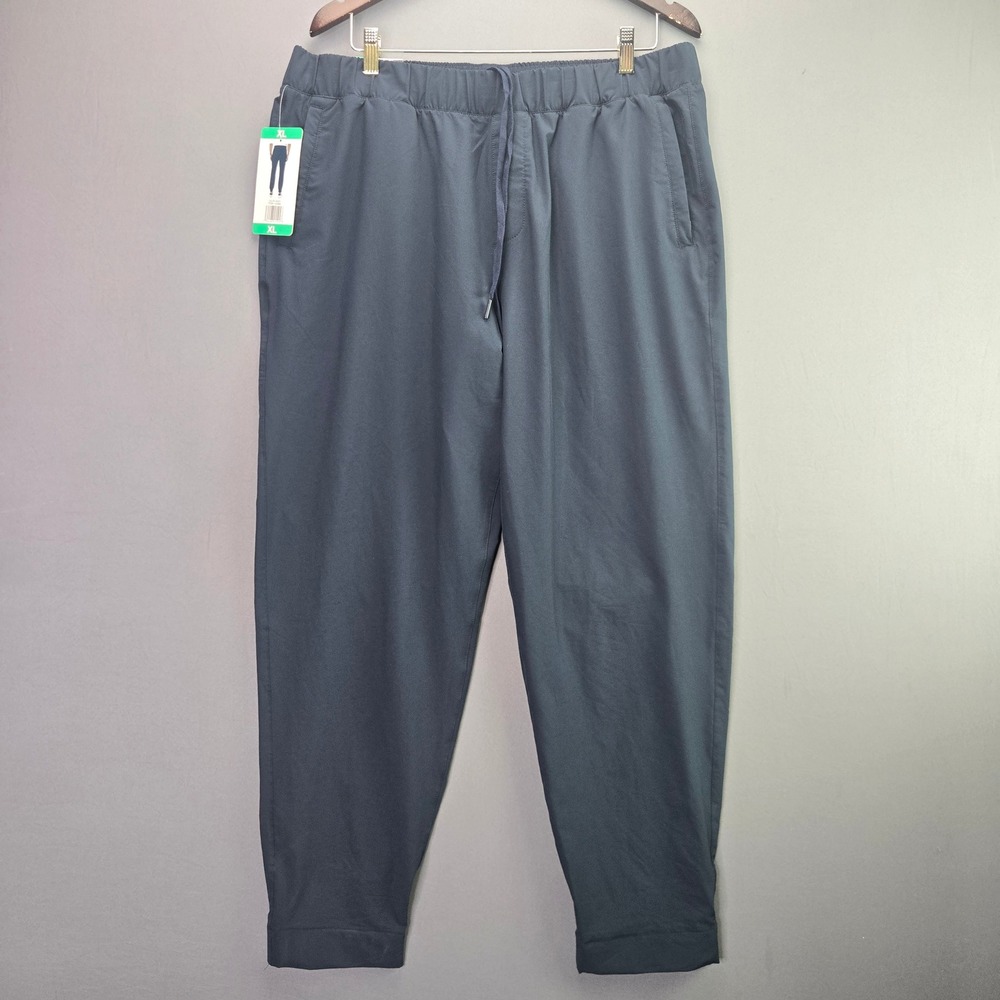 32 Degrees Cool Men Jogger Pants XL Navy Blue Lightweight Stretch Drawstring NEW